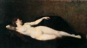 Jean-Jacques Henner, Woman on a black divan